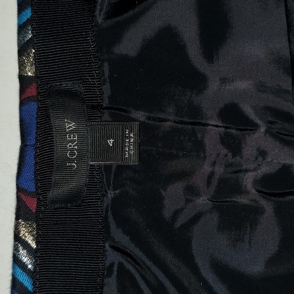 J. Crew women's 4 matalic colorful design full zip skirt - Picture 3 of 8